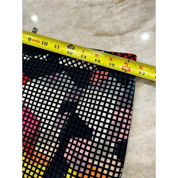 Trina Turk Geometric Pixel Print Faux Wrap Skirt | Cotton Lined | Fits Size 6 - Picture 4 of 9